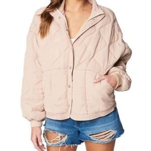 Blank NYC pink quilted jacket xs